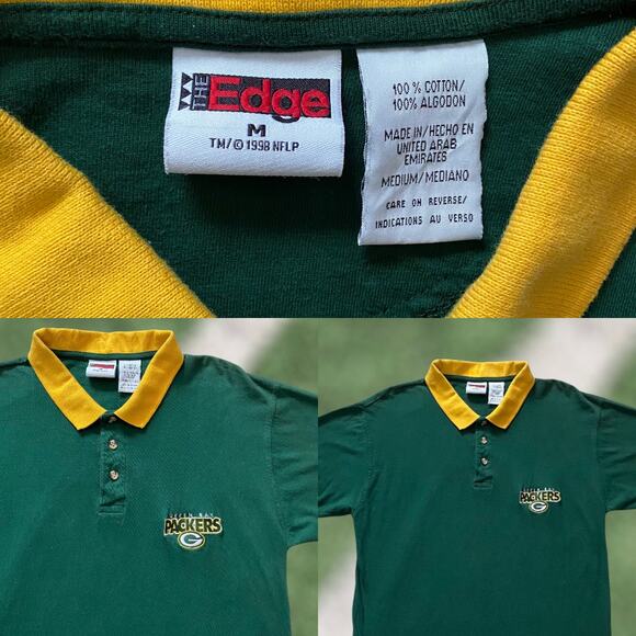 The Edge 1998 NFL Green Bay Packers Polo Men's Sz M - Picture 3 of 9